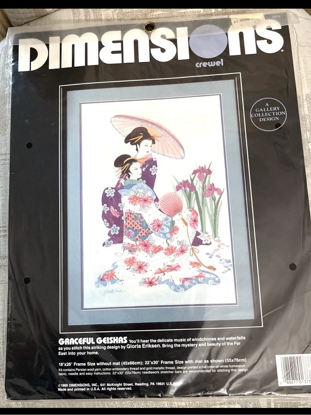 NIP Dimensions Graceful Geishas Crewel Embroidery Kit 1989  #1373
